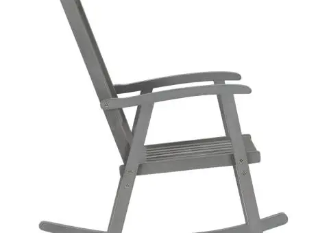 Balansoar, gri, lemn masiv de acacia - 3/5