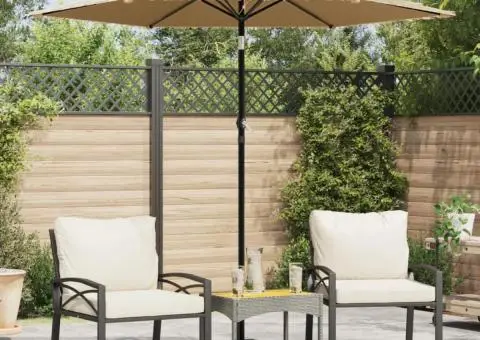 Umbrelă soare de grădină cu stâlp din oțel, maro 223x223x213 cm - 1/5