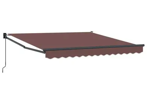 Copertină retractabilă manual, maro, 300x250 cm - 2/5