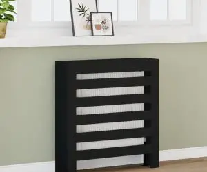 vidaXL Mască pentru calorifer, negru, 78x20x82 cm, lemn prelucrat
