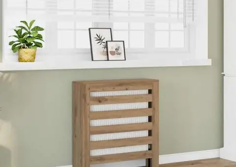 Mască pentru calorifer stejar artizanal 78x20x82 cm lemn - 1/5