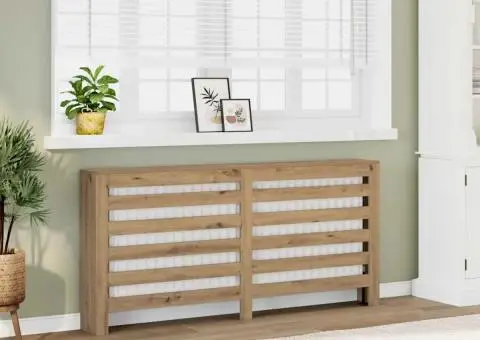 Mască pentru calorifer stejar artizanal 149x20x82 cm lemn - 1/5