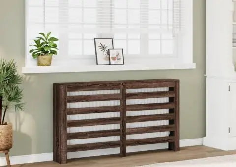 Mască pentru calorifer stejar maro 149x20x82 cm lemn prelucrat - 1/5