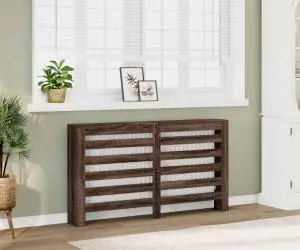 vidaXL Mască pentru calorifer stejar maro 149x20x82 cm lemn prelucrat