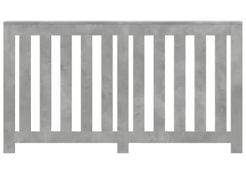 Mască pentru calorifer, gri beton, 149x20x82 cm, lemn prelucrat - 3/5