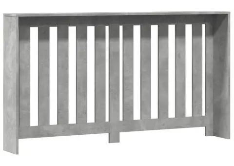 Mască pentru calorifer, gri beton, 149x20x82 cm, lemn prelucrat - 5/5