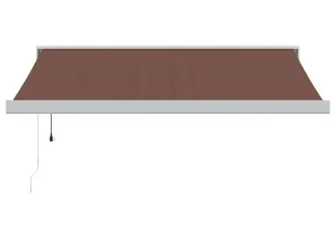 Copertina retractabilă automat, maro, 350x250 cm - 3/5