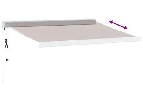 Copertina retractabilă automat, maro, 350x250 cm - 5/5