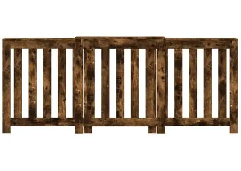 Mască pentru calorifer stejar fumuriu 205x21,5x83,5 cm lemn - 3/5