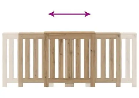 Mască pentru calorifer stejar artizanal 205x21,5x83,5 cm lemn - 5/5