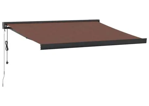 Copertina retractabilă automat, maro, 350x250 cm - 2/5