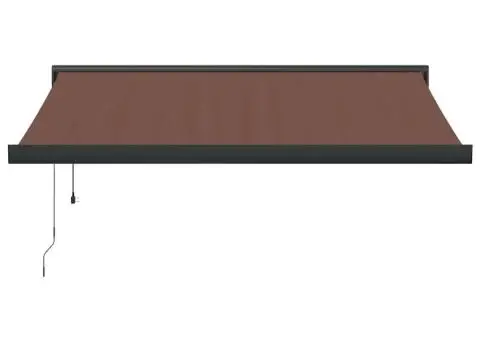 Copertina retractabilă automat, maro, 350x250 cm - 3/5