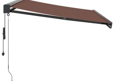 Copertina retractabilă automat, maro, 350x250 cm - 4/5