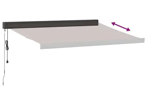 Copertina retractabilă automat, maro, 350x250 cm - 5/5