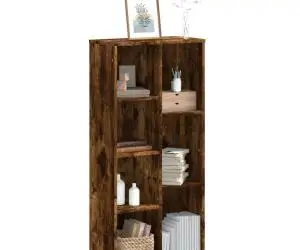 vidaXL Bibliotecă, stejar fumuriu, 50x25x105 cm, lemn prelucrat