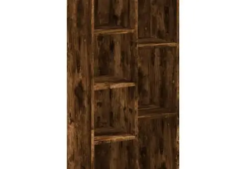 Bibliotecă, stejar fumuriu, 50x25x105 cm, lemn prelucrat - 2/5
