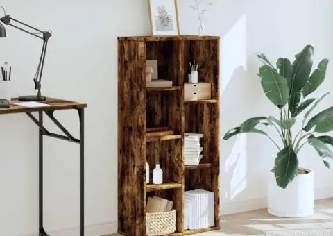 Bibliotecă, stejar fumuriu, 50x25x105 cm, lemn prelucrat - 3/5