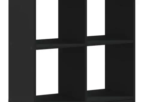 Bibliotecă, negru, 68,5x32x75 cm, lemn prelucrat - 2/5