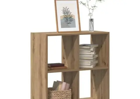 Bibliotecă, stejar artizanal, 68,5x32x75 cm, lemn prelucrat - 1/5