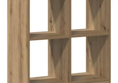 Bibliotecă, stejar artizanal, 68,5x32x75 cm, lemn prelucrat - 2/5