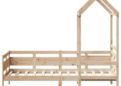 Pat de zi cu acoperiș, 80x200 cm, lemn masiv de pin - 4/5