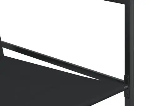 Set mobilier de grădină, 17 piese, negru, textilenă - 5/5