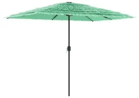 Umbrelă soare de grădină cu stâlp din oțel verde 300x200x250 cm - 2/5