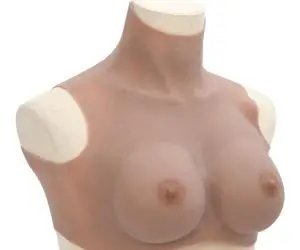 vidaXL Bust cu sâni din silicon cupă D, bronzat
