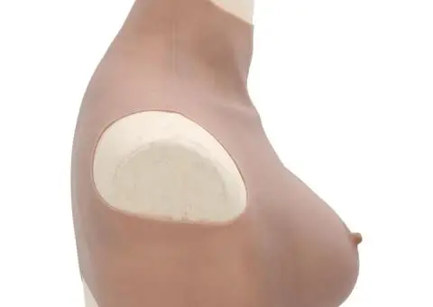 Bust cu sâni din silicon cupă D, bronzat - 4/5