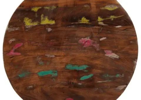 Blat de masă rotund, Ø 40x1,5 cm, lemn masiv reciclat - 2/5