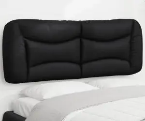 vidaXL Pernă pentru tăblie pat, negru, 140 cm, piele artificială