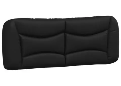 Pernă pentru tăblie pat, negru, 140 cm, piele artificială - 2/5