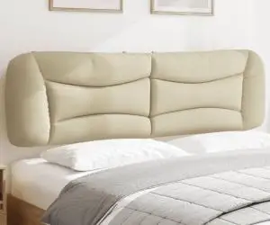 vidaXL Pernă pentru tăblie de pat, crem, 180 cm, material textil