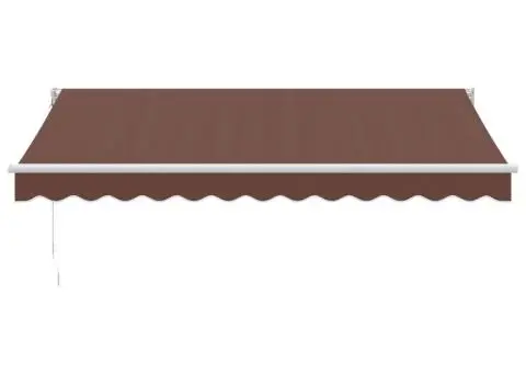 Copertină retractabilă manual, maro, 350x250 cm - 3/5