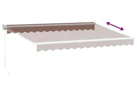 Copertină retractabilă manual, maro, 350x250 cm - 5/5