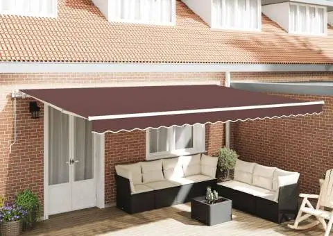 Copertina retractabilă automat, maro, 500x300 cm - 1/5