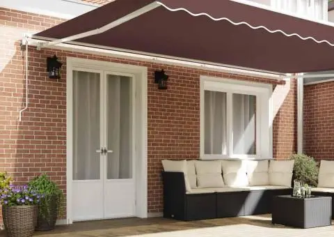 Copertina retractabilă automat, maro, 500x300 cm - 3/5