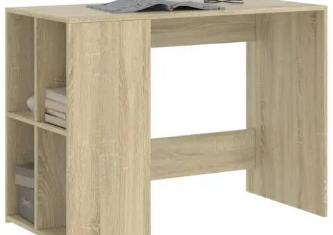 Birou, stejar sonoma, 102x50x75 cm, lemn compozit - 3/5