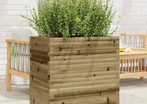 Jardinieră de grădină, 70x40x72 cm, lemn de pin impregnat - 1/5