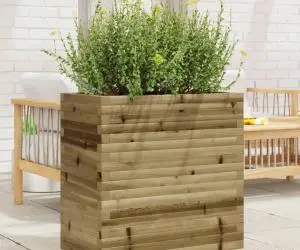 vidaXL Jardinieră de grădină, 70x40x72 cm, lemn de pin impregnat