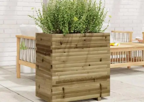 Jardinieră de grădină, 70x40x72 cm, lemn de pin impregnat - 3/5