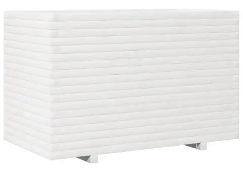 Jardinieră de grădină, alb, 110x60x72 cm, lemn masiv de pin - 2/5