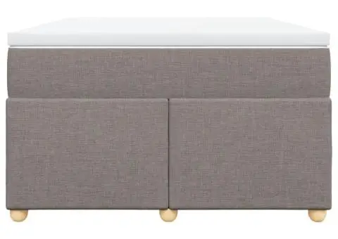 Pat box spring cu saltea, gri taupe, 120x200 cm, textil - 4/5