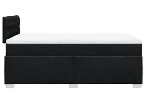 Pat box spring cu saltea, negru, 120x190 cm, catifea - 5/5