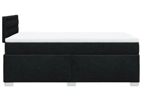 Pat box spring cu saltea, negru, 120x190 cm, catifea - 5/5