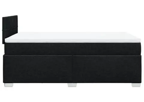 Pat box spring cu saltea, negru, 120x200 cm, textil - 5/5