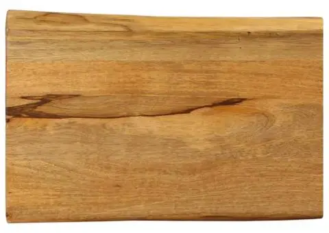 Blat masă cu margini naturale, 50x40x2,5 cm, lemn masiv mango - 1/5