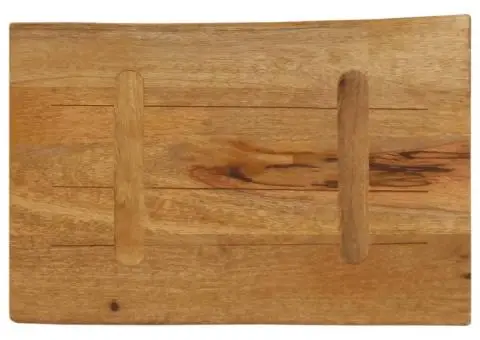 Blat masă cu margini naturale, 50x40x2,5 cm, lemn masiv mango - 5/5