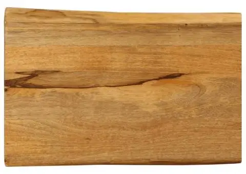Blat masă cu margini naturale, 70x40x2,5 cm, lemn masiv mango - 1/5
