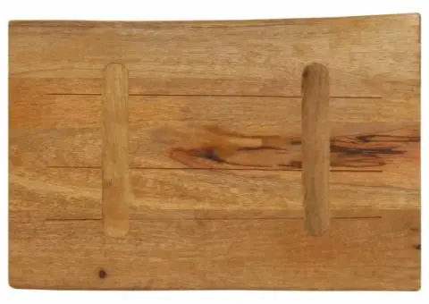 Blat masă cu margini naturale, 70x40x2,5 cm, lemn masiv mango - 5/5